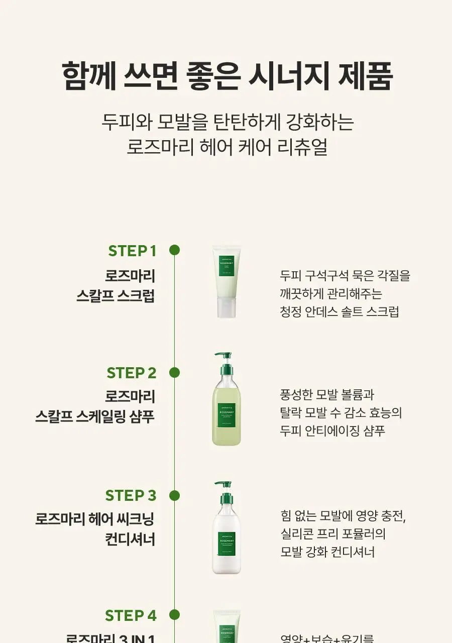 [두피강화/탈모증상완화] 아로마티카 로즈마리 스칼프 스케일링 샴푸 400ml (단품/더블세트/리필) 상세페이지 30